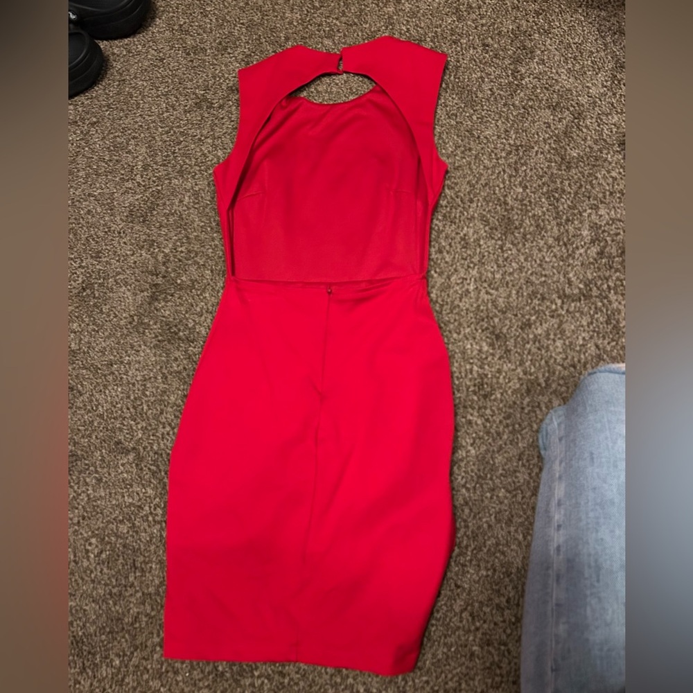 Lulu's Red Backless Dress - Picture 3 of 3